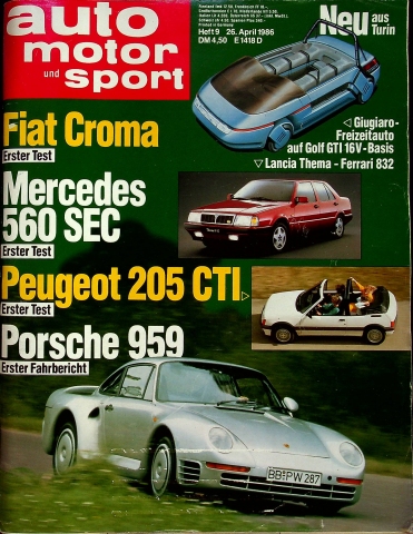 Deckblatt Auto Motor und Sport (09/1986)